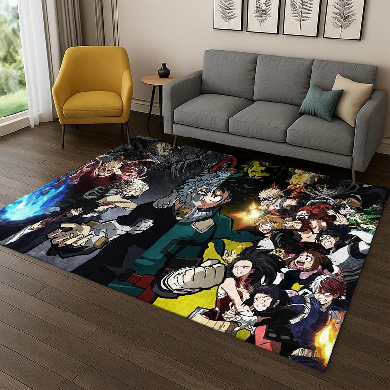 My Hero Academia Deku Bakugou Kreskówka Anime Dywanik do Sypialni Salonu Kanapy Wycieraczka Wystrój Domu, Dywanik dla Dzieci Antypoślizgowy