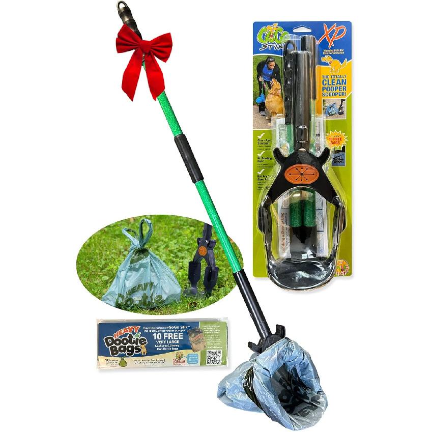 GoGo Stik XP Totally Clean Pooper Scooper. You and Tool Stay Clean. Use Store Bags or Heavy Dootie Bags. Scoop Until Bag Fills. On extreme