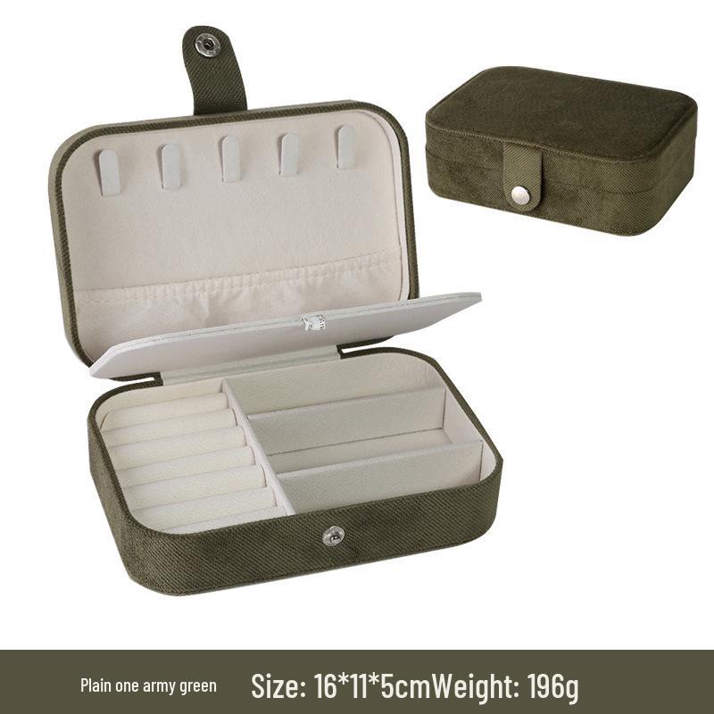 Double Layer Large Capacity Flannel Jewelry Box for Earrings, Necklaces, and Rings