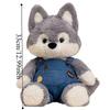 Wear Rompers Running Wolf Plush Toy Fluffy Animal Plushies Dolls  Home Decor