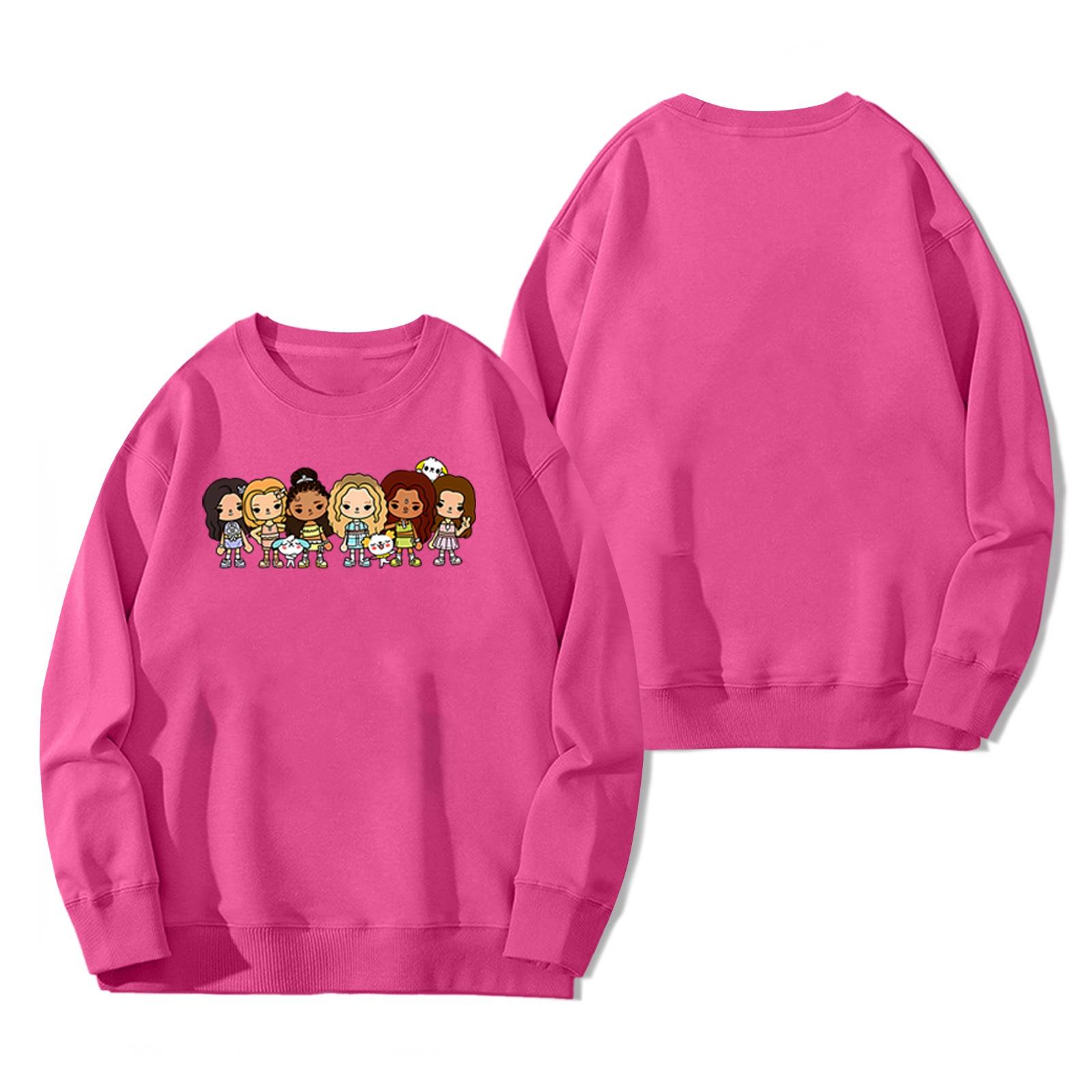 

Женский модный и повседневный пуловер с длинным рукавом и принтом XL