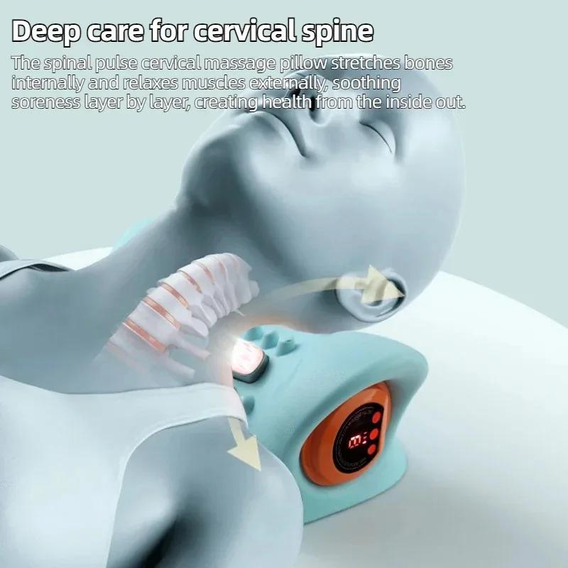 Multi Functional Electric Neck Massager USB Infrared Heating Airbag Neck Traction Vibration Shoulder Support Relaxation