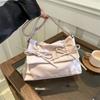Sweet Y2K Bow Underarm bag Large Capacity Solid Tote Bag Ins PU Leather Shoulder Bag  Women