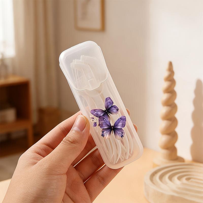 Portable Travel Mini Toothpick Dental Floss Storage Box Cotton Swabs Box Multi-Purpose Perfect For Home Kitchen Table Daily Use