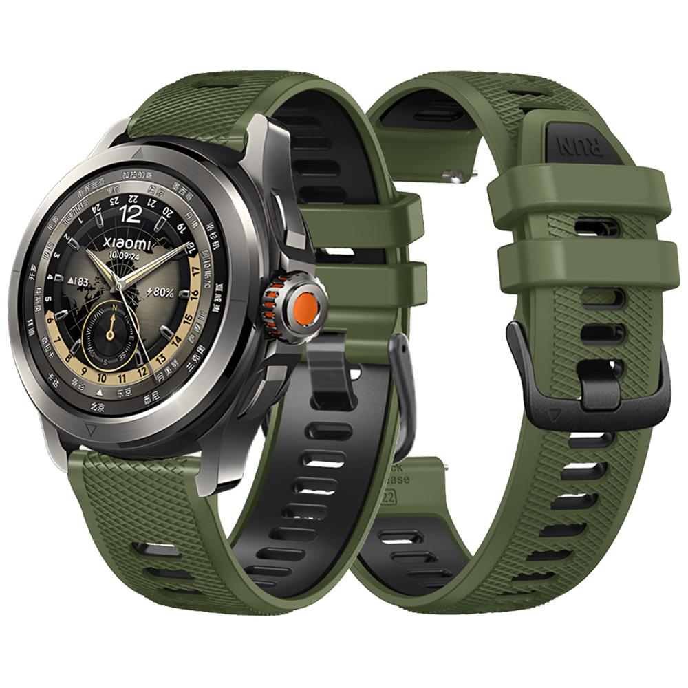 

Двухцветный силиконовый ремешок для Xiaomi Watch S4 Спортивный браслет для Mi Watch 2 Pro / S3 S2 46MM S1 Active Браслет Ремешок для часов 22mm