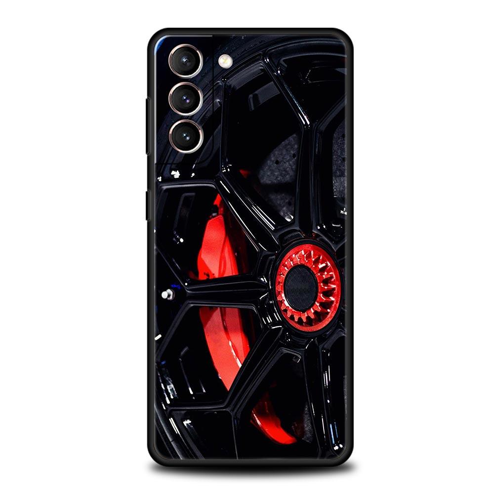 Phone Case Cover for Samsung Galaxy S26 S25 S24 S23 S22 S20 S21 FE Ultra Plus S25 Edge 5G Soft TPU Sports Car Wheel Tire Speed