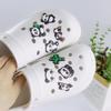 8 Stück Mode Schuhanhänger für Clogs Set Zubehör Lochschuh Schnalle Niedlicher Panda Bambusblatt DIY Schuhdekorationen