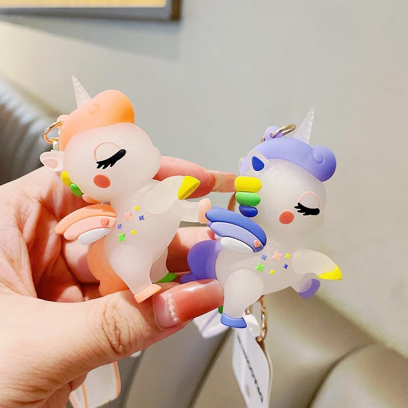 Adorable Unicorn Keychain Cute Plastic Keyring For Kids And Adults Gift
