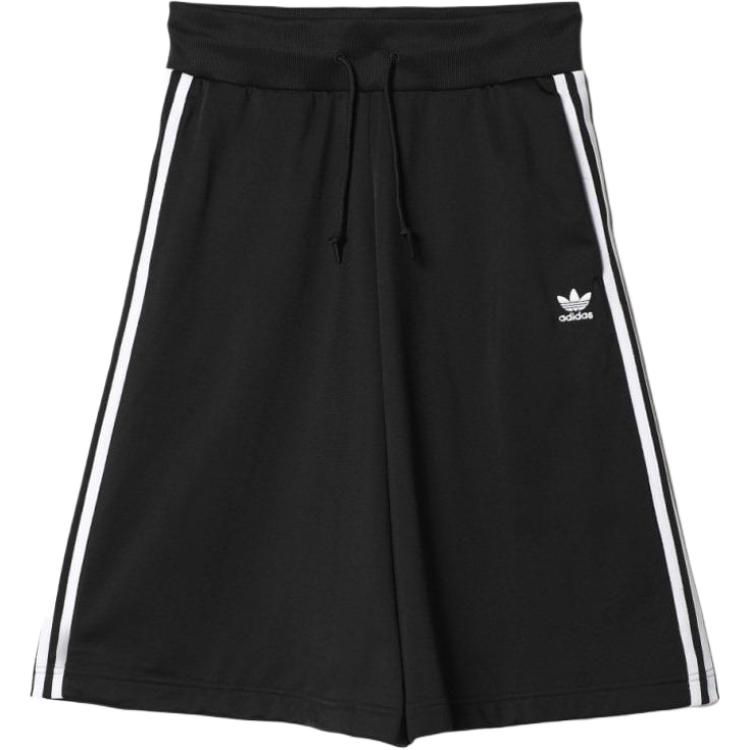Adidas Originals Falcon Series Striped Logo Shorts Women Shorts Black AY5237 S