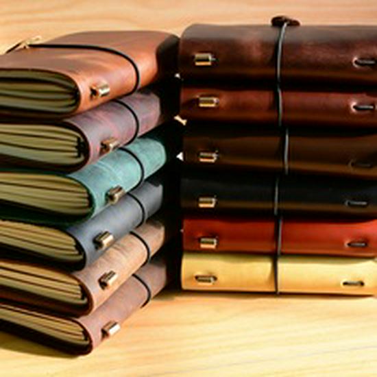 A5 Vintage Handmade European Style Notebook & A6 Diary, A7 Loose-Leaf Cowhide Notepad for Office and Business Use.