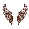 Sheet Metal Wall Art Rust Brown Finish Angel Feathers Decor Layered Feather Shapes for Home