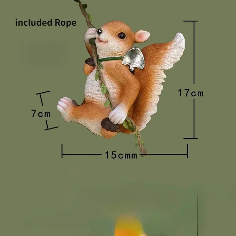 

Креативная статуэтка белки из смолы для дома, сада, двора, миниатюрный ландшафтный декор, подвеска, поделки, персонализированные праздничные подарки A