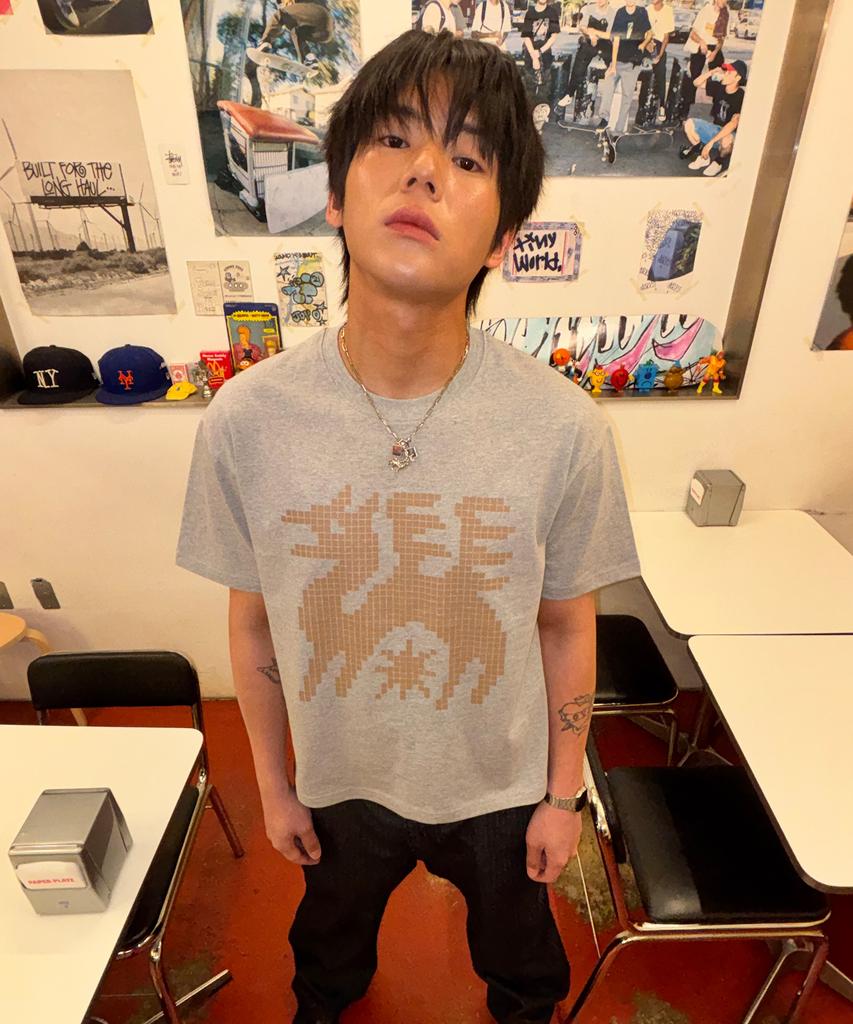Nodi Final Boss Dragon Crop Tee Sky Blue