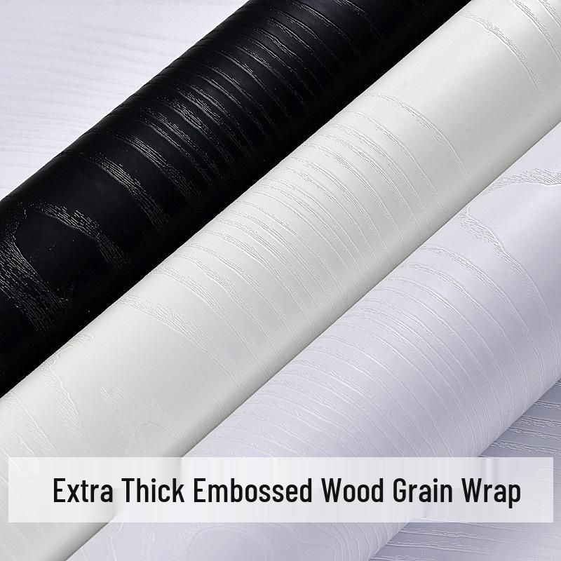 White Wood Grain Self-Adhesive Waterproof Film for Furniture and Cabinet Renovation