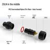 Mittlerer Lian M12 Wasserdichter Nylon-Signalstecker mit vergoldeter Kupferlegierung für die Kabelbaumverarbeitung