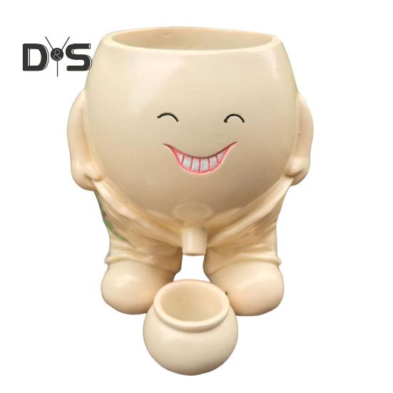 

Горшок для растений с улыбающимся лицом, цветочная горшок с изображением головы мультяшного персонажа из смолы, для помещений, улицы, кактусов, суккулентов, растений, контейнеров для дома, балкона, сада, украшения 1 Set