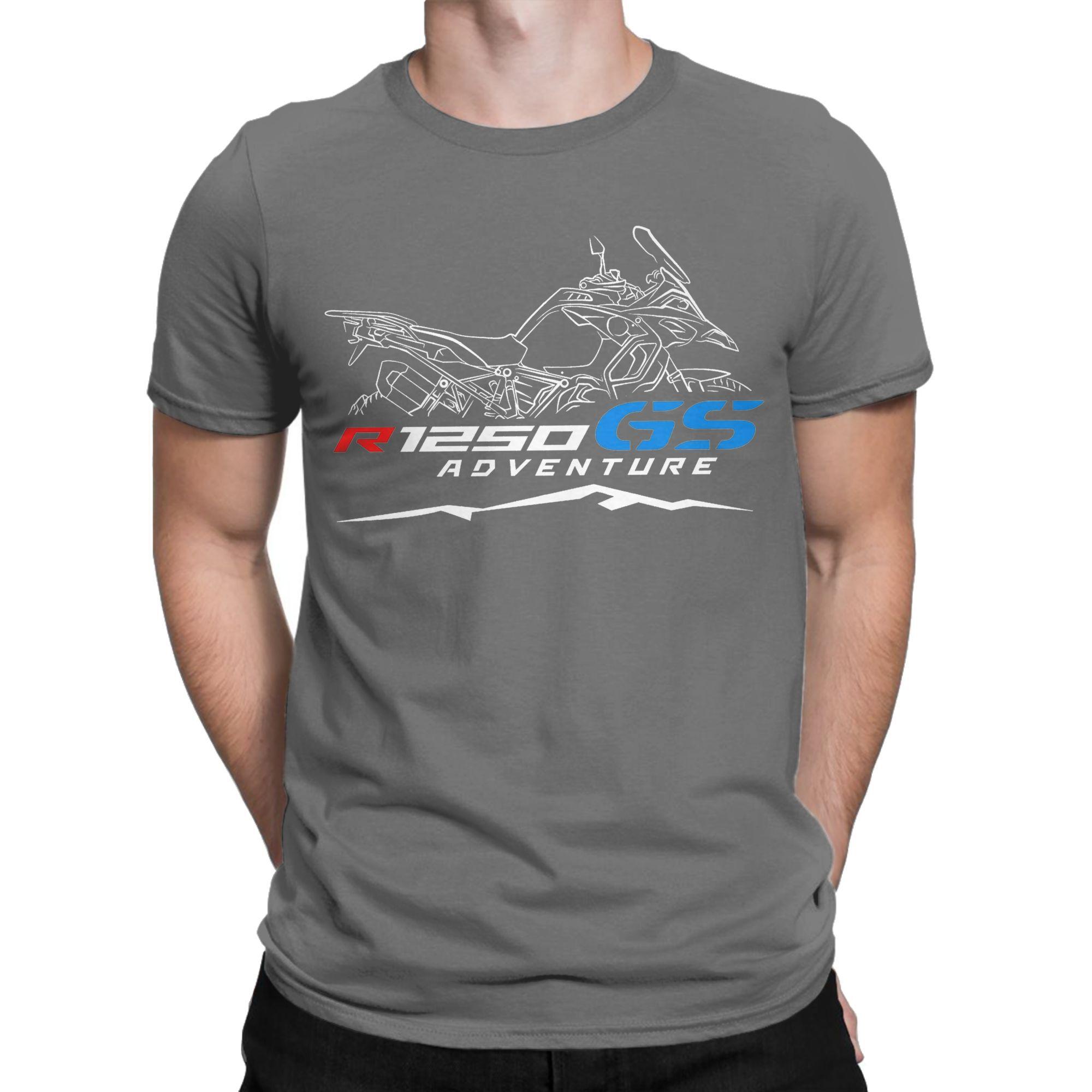 

Motorcycle GS World Racing T-Shirt Men Novelty Cotton Tees Crewneck Short Sleeve T Shirts Plus Size Clothing 4XL
