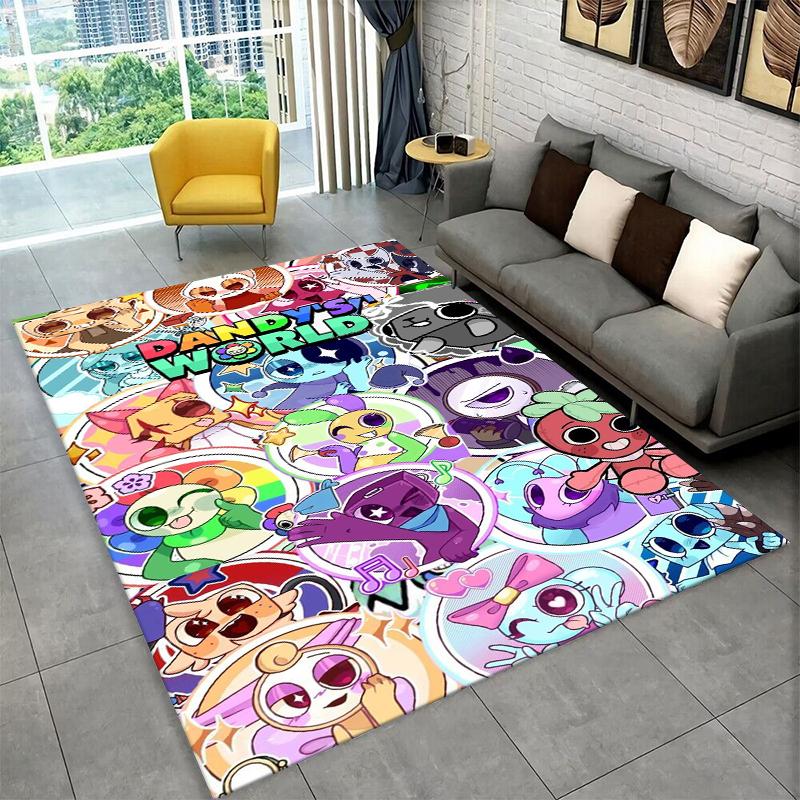 Game Dandy World Cartoon Non-Slip Area Rug for Living Room,Bedroom,Playroom,Soft Carpet Floor Mat Home Decor Rug Kids Room