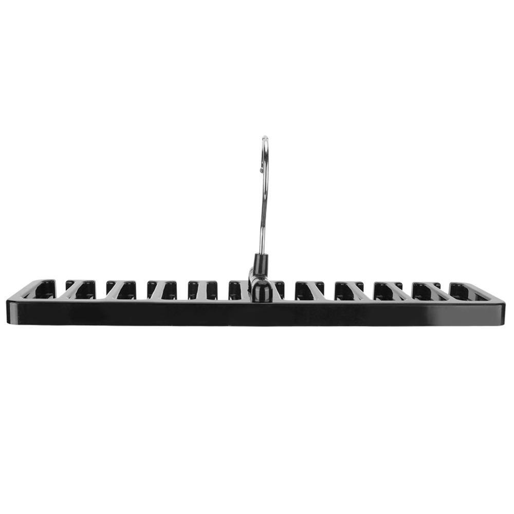 Plastic Belt Hanger Rack Black Tie Organizer Neat Storage Tie Hanger Home Daily Use