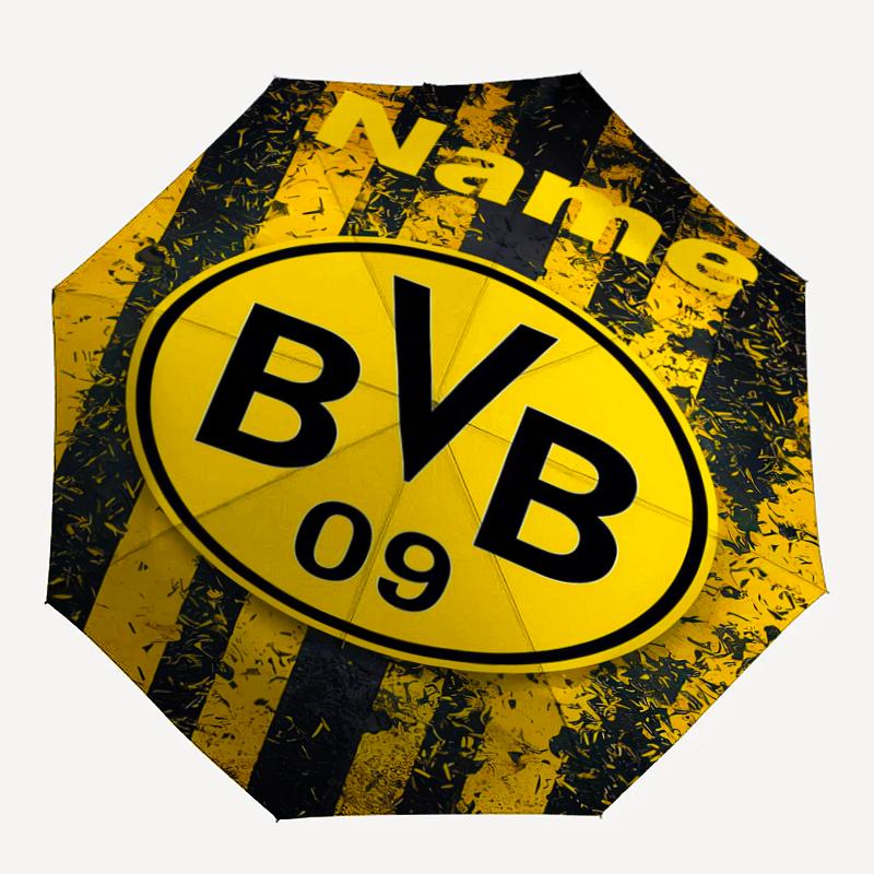 Custom Name BVB Theme Automatic Umbrella, Lightweight & Portable, 8 Rib, Perfect for Outdoor Travel, Birthdays, Christmas, Gifts.