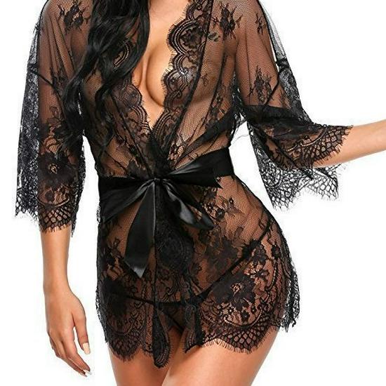 See-Through Sexy Lace Women's Pajamas - European & American Internet Celebrity Bestseller