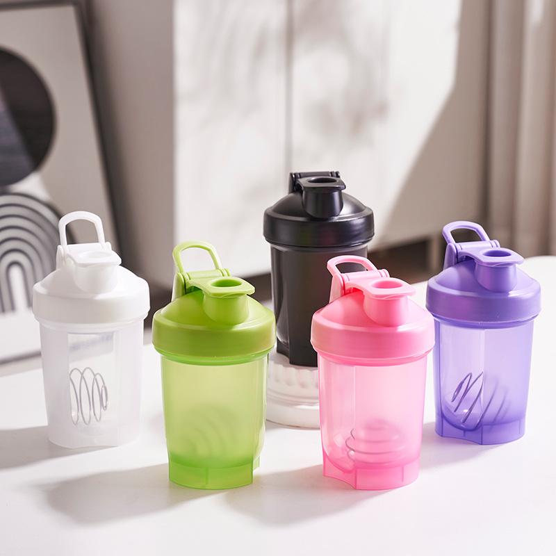 Water bottle700ml large capacity shaker cup with handle outdoor fitness portable sports water cup protein powder shaker cup