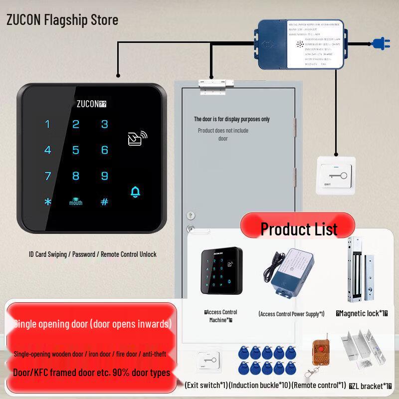 

Система контроля доступа ZUCON X12 по NFC-картам и паролю, CN-вилка (адаптер в комплекте)