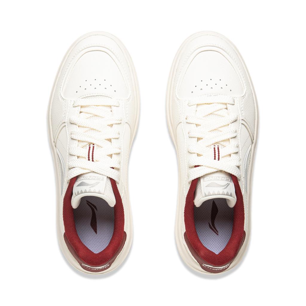 Li Ning Lantern Festival Synthetic Leather Coverage Breathable Low top Skateboard Shoes Women's AGCV316-4