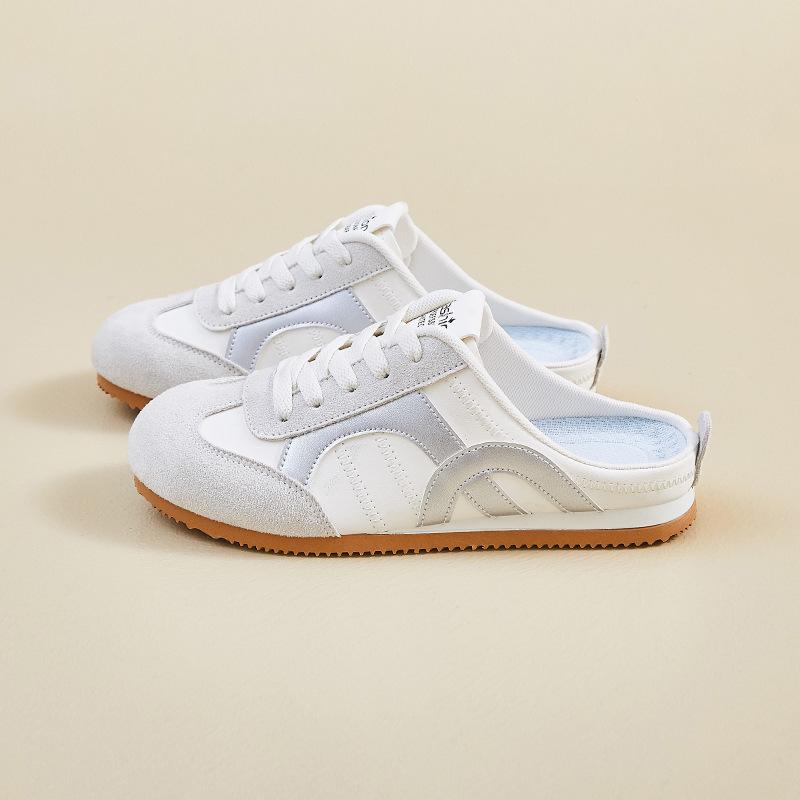 

Half-tode training little white shoes women s summer breathable new student casual shoes increase height 40 бежевый