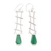Chrome Diopside Gemstone 925 Sterling Silver Jewelry Handcrafted Earrings 3.33" EE-133-1