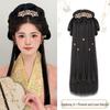 Set di Copricapi Hanfu Stile Dinastia Ming con Fascia Pigra e Chignon Parrucca