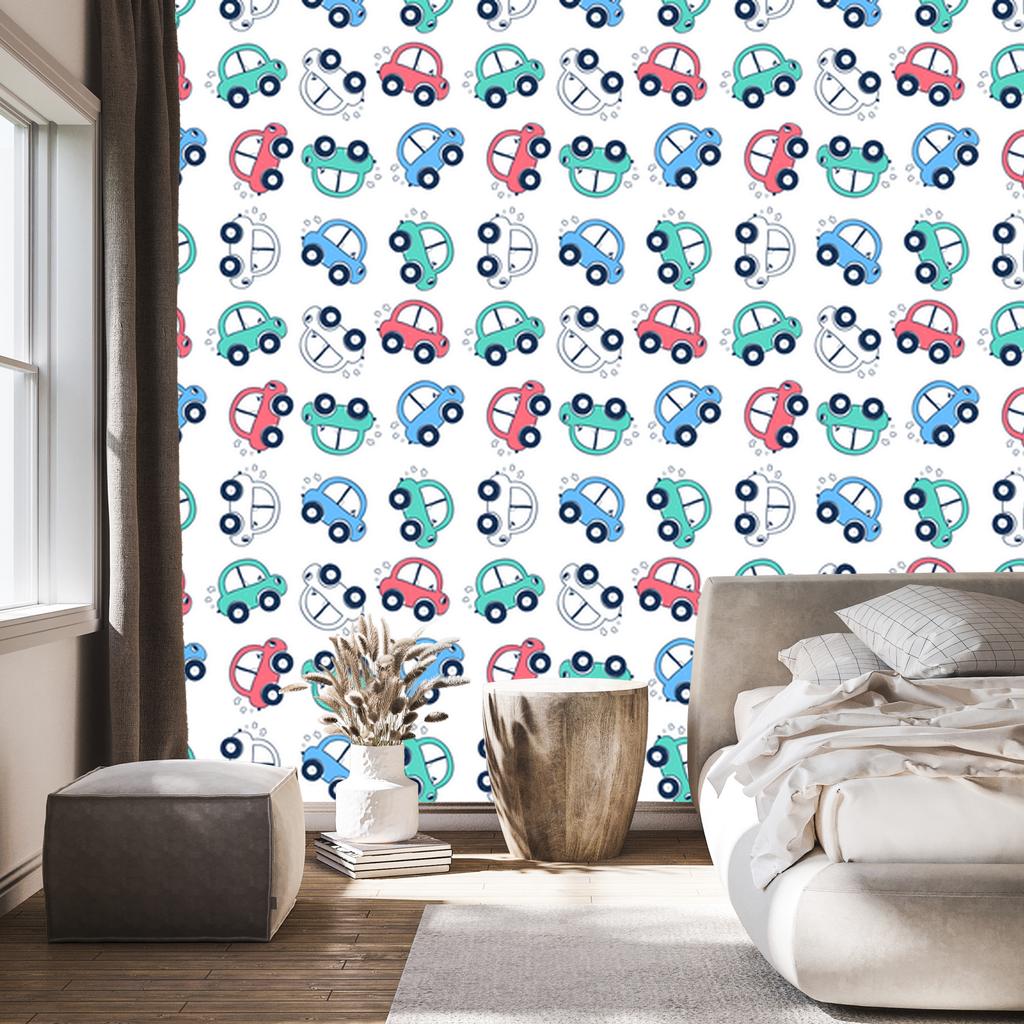 Wallpaper Cars and colorful cars for living room and bedroom 50x1000