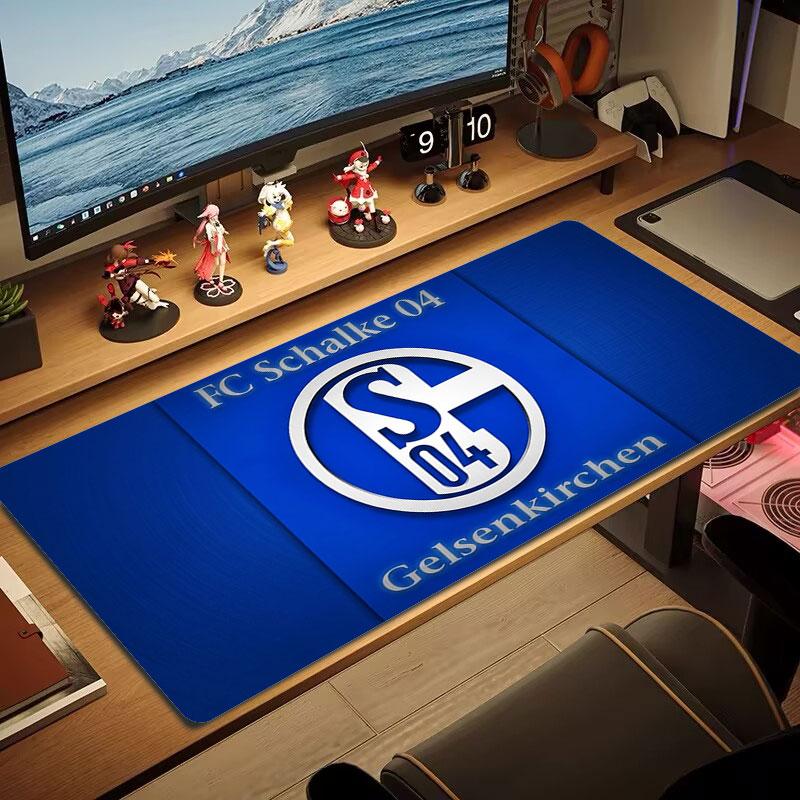 FC Schalke 04 Large Size Mouse Pad Large Gaming Table Cushion Non-slip Laptop Tablet Big Mousepad XXL Mat Mini PC Playmat With Lock edge