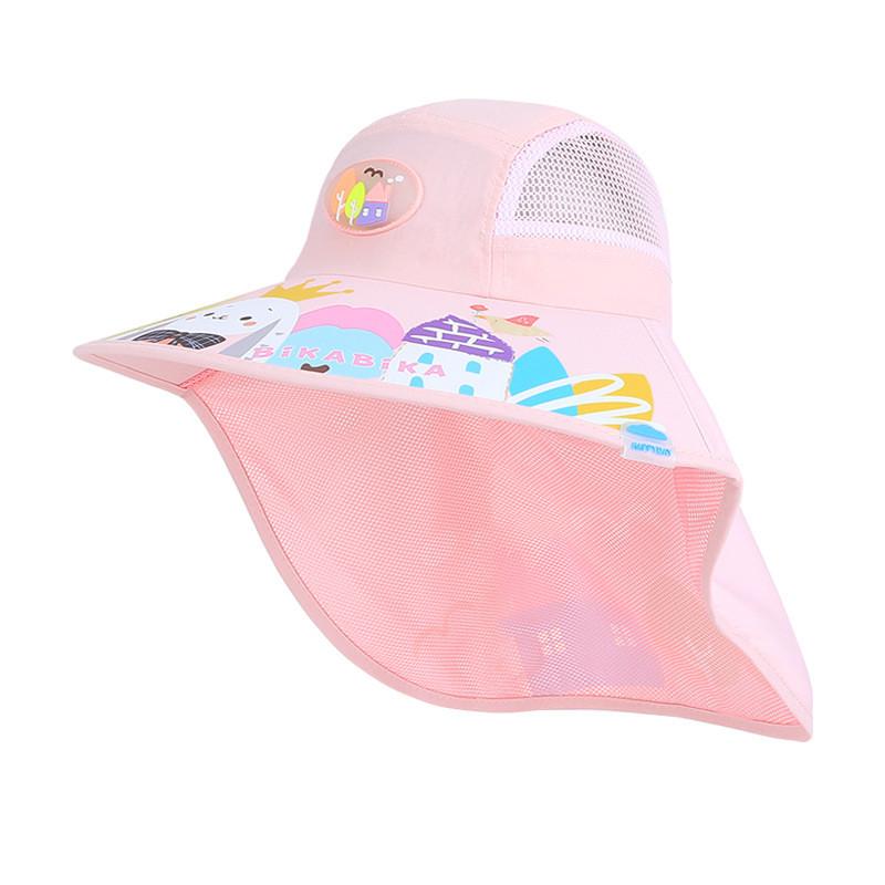 Childrens Cartoon Sun Hat With Wide Brim For Summer Outdoors Girls Boys