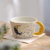 300ml Cute Cartoon Ladybug Dog Pattern Coffee Cup Creative moon handle Ceramic Mug Breakfast Milk Cups For Kids Birthday Gift
