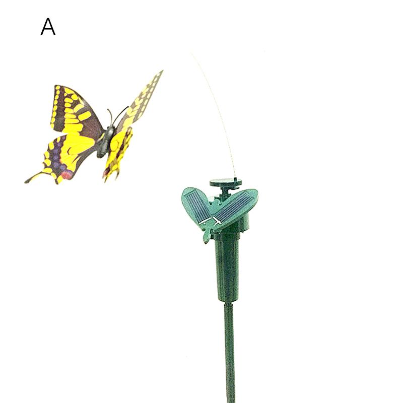 Garden Decoration Solar Powered Dancing Fluttering Butterflies Flying Humming Bird Garden Outdoor Home Decoration Farmland