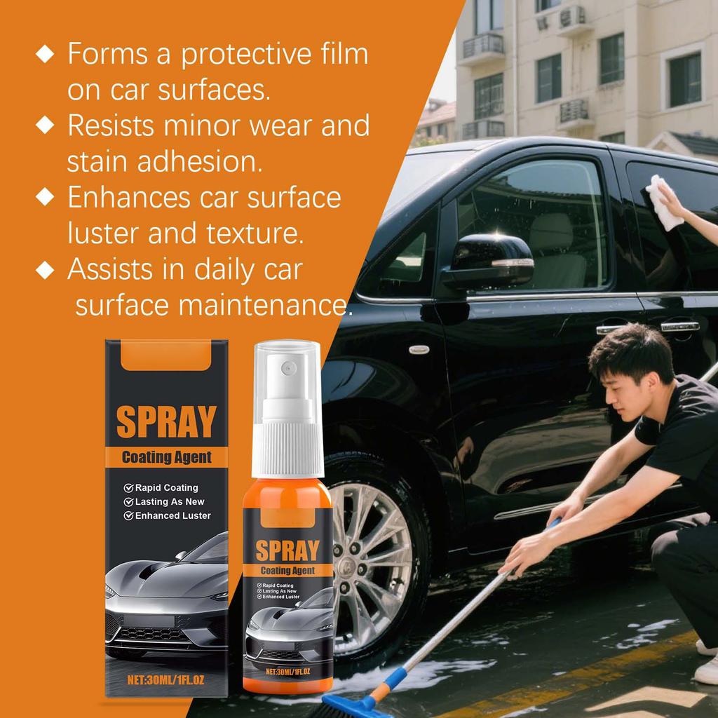 Car Coating Spray - Cleaning, Stain Removal, and Gloss Enhancement Spray for Car Exterior Coatings (30ml)