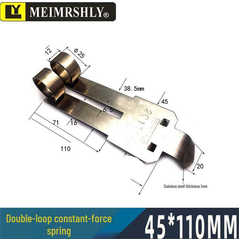 Stainless Steel Constant Force Spring Clip for YZR Generator Carbon Brush Holder, 25x32mm