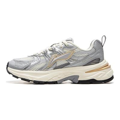 Li Ning Beichen 2K Retro Casual Moda Versátil Confortável Sola Grossa Antiderrapante Resistente ao Desgaste Aumento de Altura Cano Baixo Tênis de Pai AGCU354-2