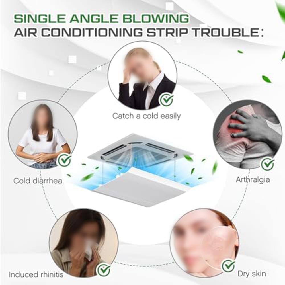 Verstellbare Luftstrom-Lüftungsgitterabdeckung HVAC-Zubehör AC-Lüftungsdeflektor ABS- und PVC-Materialien Entwickelt für abgehängte Decken