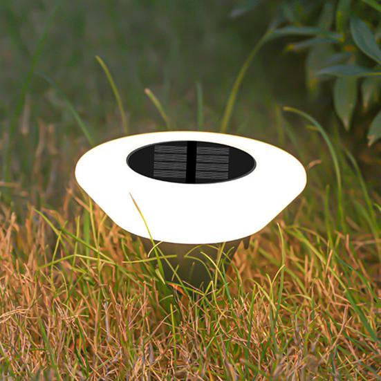 4 Pcs Solar Ground Lights Waterproof Outdoor Landscape Lights LED Lawn Lamp with Stake for Pathway Garden Yard Deck Decor