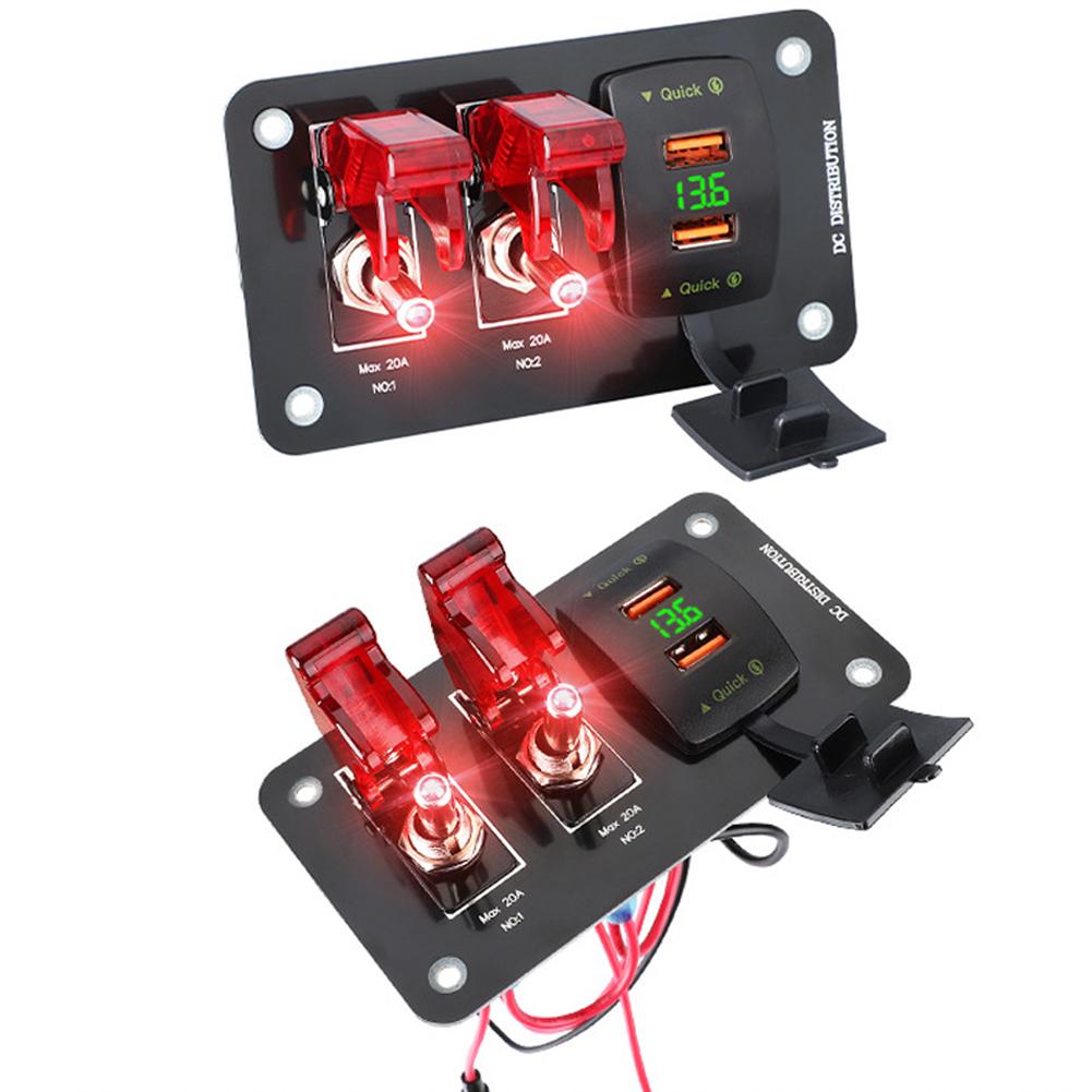 12V 24V Přepínačový panel Světelný jistič Tlačítka start/stop zapalování 20A Pojistka 4x4 Závodní auto Příslušenství Pro loď Nákladní auto Přívěs
