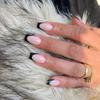 Black Edge French Short Ballet Wearable Nail Tips