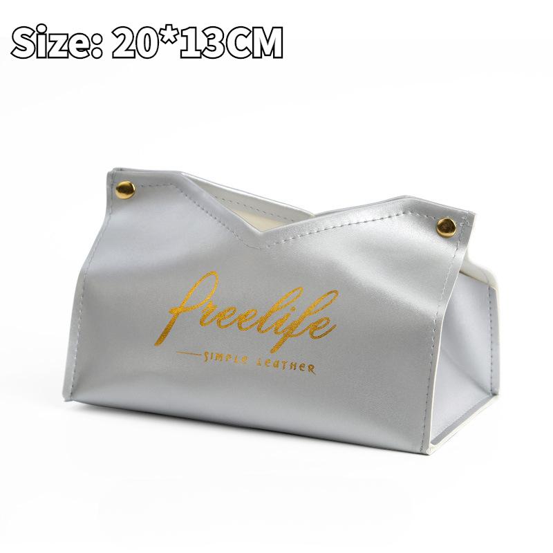 Leather Tissue Box Napkin Holder Car Tissue Box Home Living Room Holder Storage Case Desktop Storage Sundries Storage Pouch