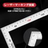 Samcos Right Angle Ruler, L-Shaped, Curved Ruler, 1 Piece, Stainless Steel, Double-Sided, Graduations, Square, Ruler, Thick, Wide, Curved Ruler, Finge
