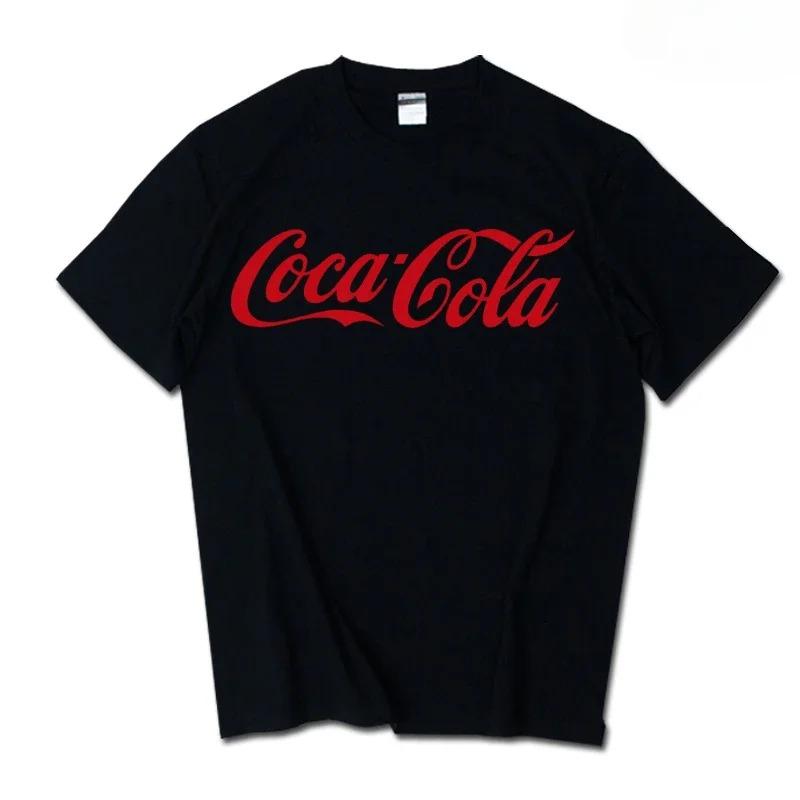 Sommer Neu Trendige Marke INS Pepsi Cola Gemeinsames T-Shirt Sprite Coca-Cola Herren und Damen Locker Übergröße Baumwolle Paare Kurzarm