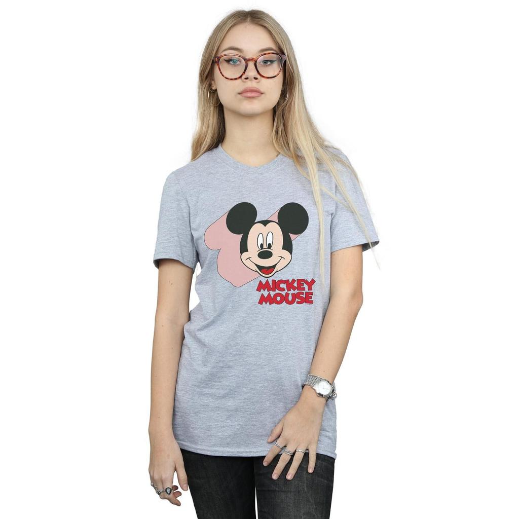 Disney Womens/Ladies Mickey Mouse Move Cotton Boyfriend T-Shirt