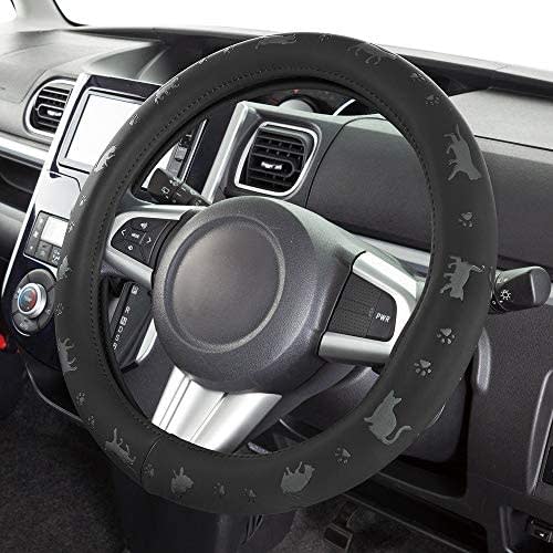 BONFORM Handle Cover Felissimo Cat Club FN Cat Silhouette Light/Normal Car S:36.5~37.9cm Black 6773-01BK