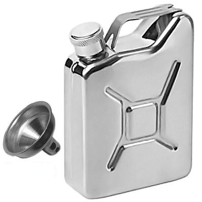 Fiaschetta da fianco da 5 oz con imbuto Portatile Pentola per Whisky Vino Creativo Acciaio Inossidabile Fiaschetta per Whisky Liquore Regalo Personalizzato per Uomo