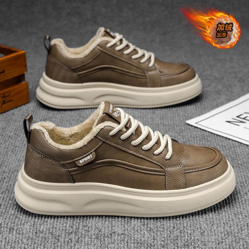 Schuhe Winter Neu Fleece Verdickt Warm Baumwollschuhe Pendler Retro Sport Lässig Board Schuhe
